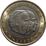 1 euro Monaco Rainier III et Albert II