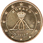 50 centimes Monaco monogramme Albert II