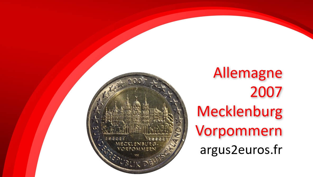 valeur 2 euros allemagne 2007 Mecklenburg-Vorpommern