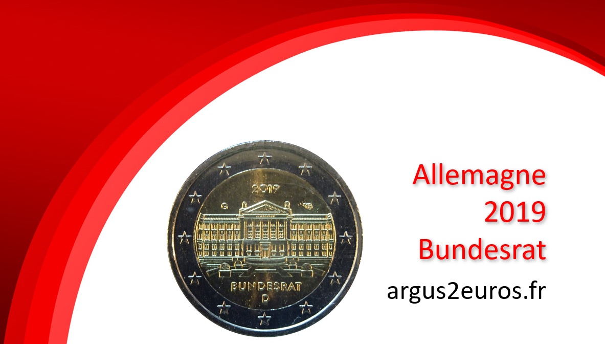 valeur 2 euros allemagne 2019 Bundesrat