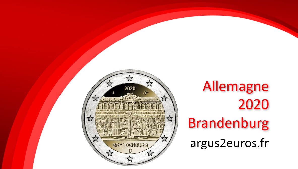 valeur 2 euros allemagne 2020 Brandenburg