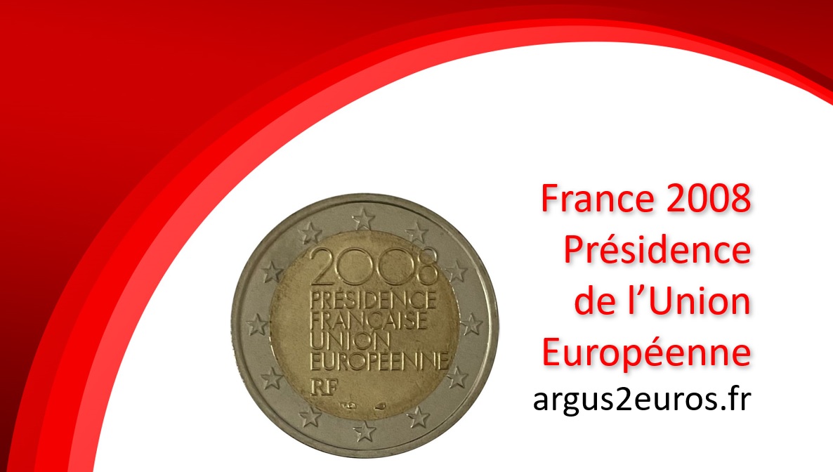 valeur 2 euros france 2008 Présidence Française Union Européenne RF