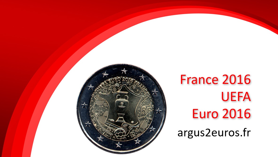 valeur 2 euros france 2016 uefa euro