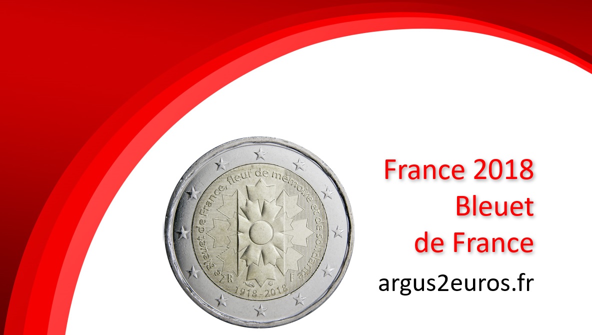 valeur 2 euros france 2018 bleuet de france fleur de mémoire et de solidarité