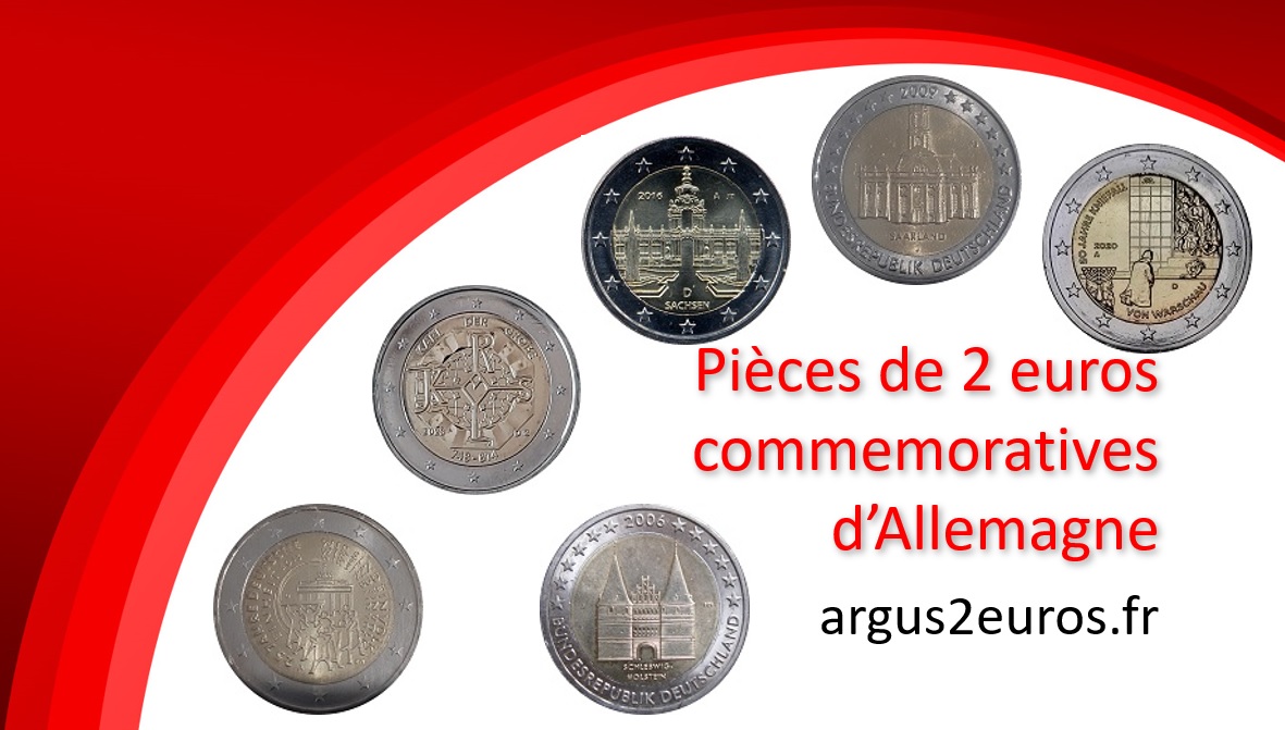 valeur des pièces de 2 euros commémoratives d'Allemagne