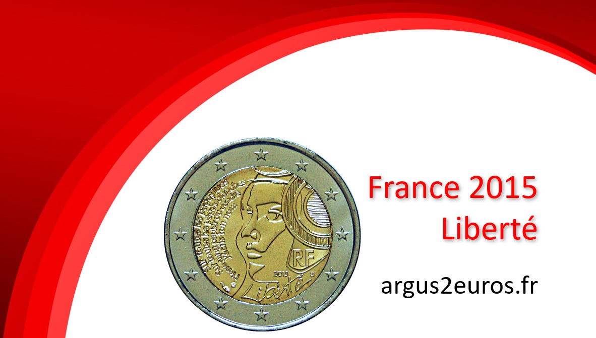 valeur 2 euros france 2015 liberté