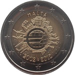 2012 - 10 ans de l'euro version maltaise