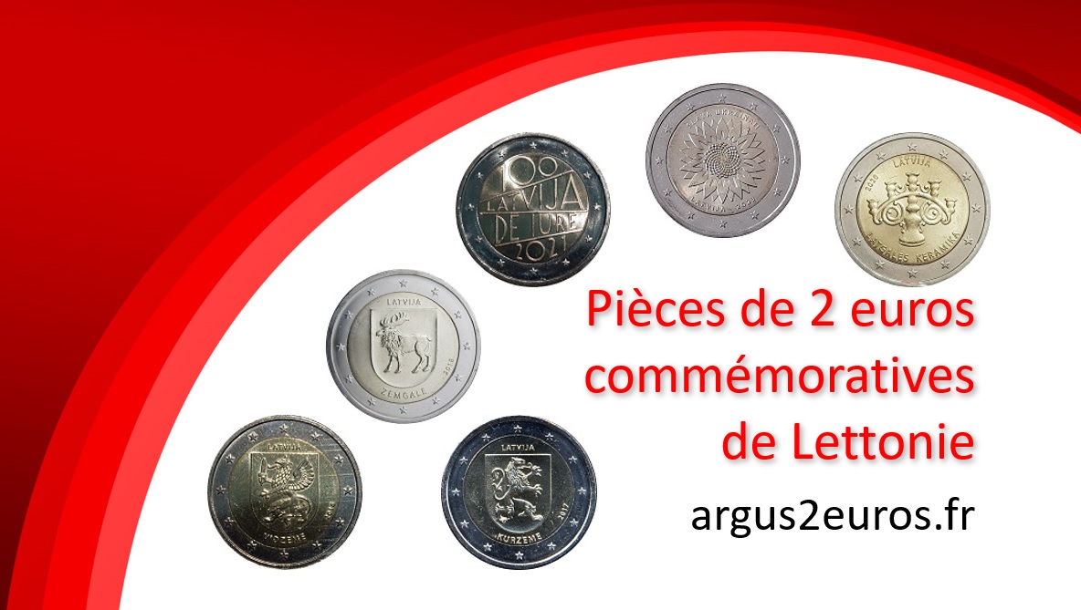 valeur des pièces de 2 euros commémoratives de Lettonie