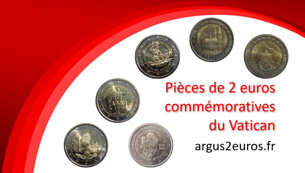 Pièces de 2 euros commémoratives du Vatican | Valeur + liste