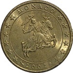 10 centimes Monaco sceau du prince