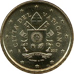 10 centimes Vatican armoiries du pape François