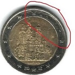 2 euros fautée allemande 2012
