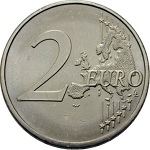 2 euros fautée monométalique