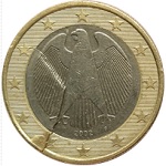 Pièce de 1 euro allemande fautée