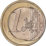 pièce de 1 euro coeur fauté