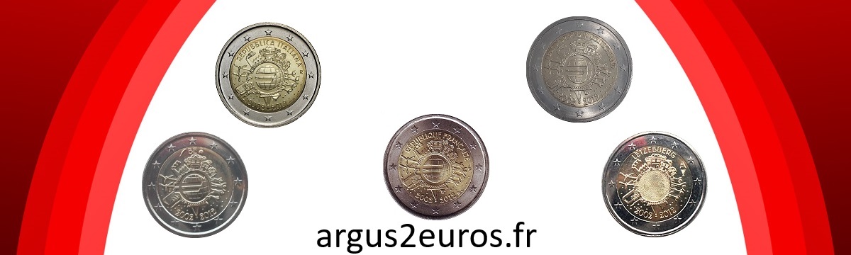 pièce de 2 euros 2002 2012