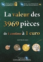 La valeur des 3969 pièces de 1 cent à 1 euro 140 X 200