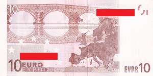 Billet de 10 euros v1 - arrière
