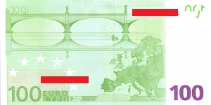 Billet de 100 euros v1 - arrière