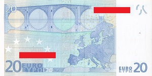 Billet de 20 euros v1 - arrière