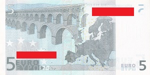 Billet de 5 euros v1 - arrière