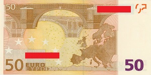 Billet de 50 euros v1 - arrière