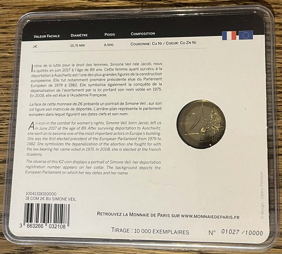 2018 - Hommage à Simone Veil bu arrière