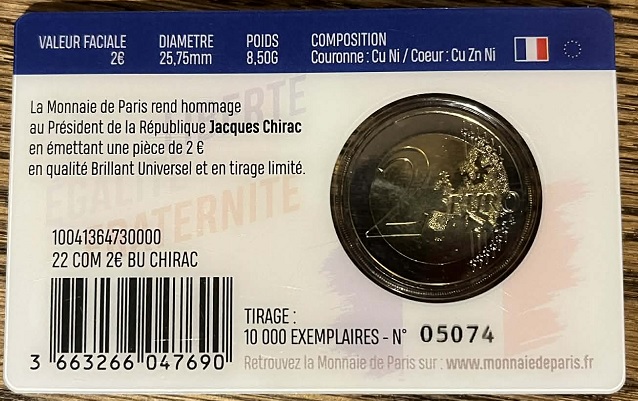 2022 - 90 ans de la naissance de Jacques Chirac bu arrière