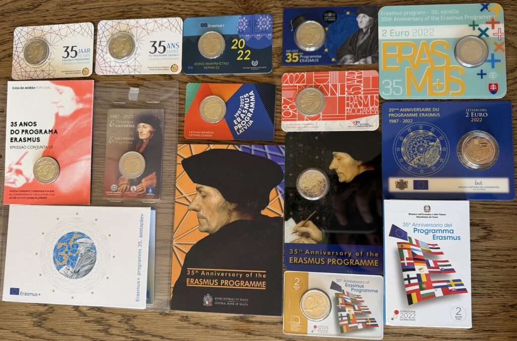 13 pièces de 2 euros Erasmus Programme 1987 - 2022 BU