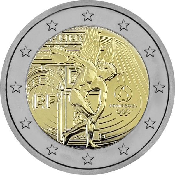 2022 – JO de Paris 25 – Génie de la liberté et discobole