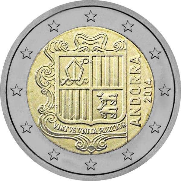 Pièce 2 euros Andorre courante
