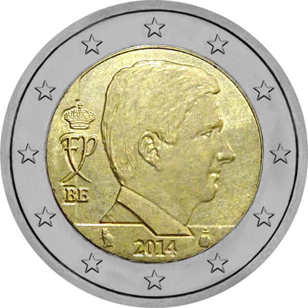 Pièce 2 euros Belgique courante v3