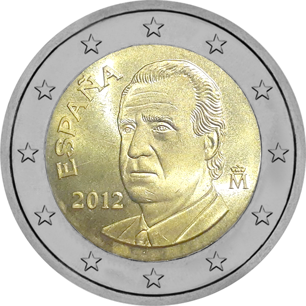 Pièce 2 euros Espagne courante v2