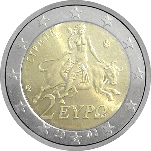 Pièce 2 euros Grèce 2002