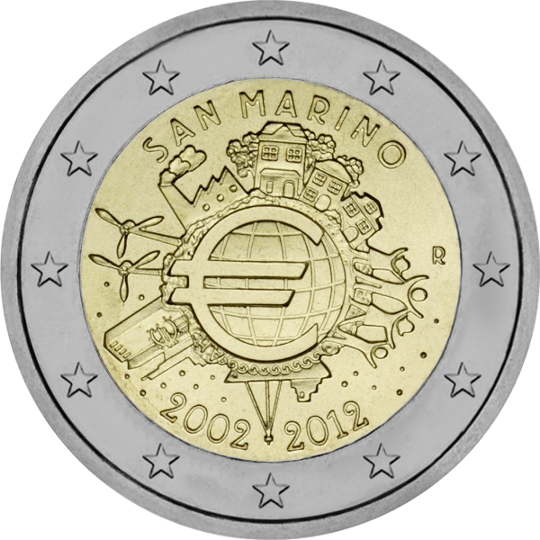 2012 – 10 ans de l’Euro – version saint-marinaise