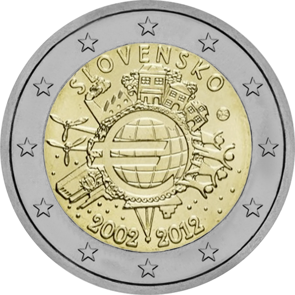 2012 – 10 ans de l’Euro – version slovaque