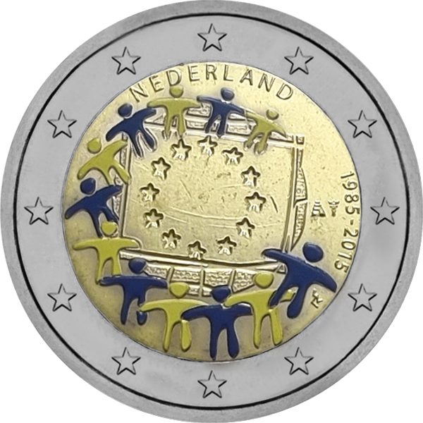 2015 – 30 ans du drapeau de l’Union européenne – version néerlandaise bleue et jaune