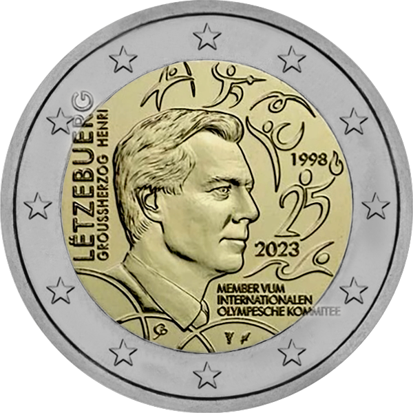 2023 – 25 ans du Grand-Duc Henri au Comité International Olympique – version relief