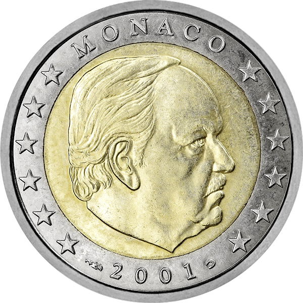 Pièce 2 euros Monaco courante v1