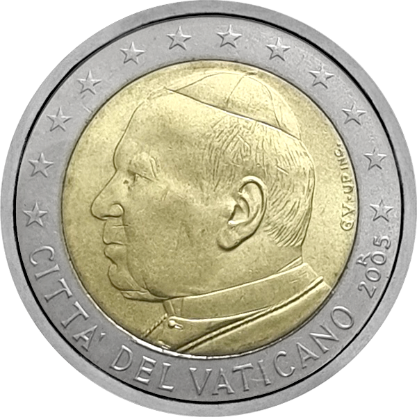 Pièce 2 euros Vatican courante v1