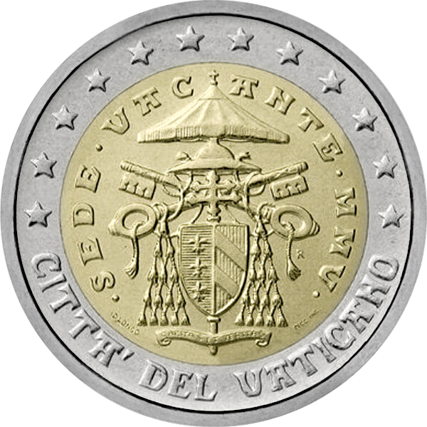 Pièce 2 euros Vatican courante v2