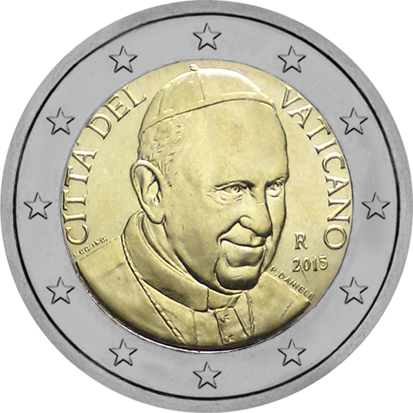 Pièce 2 euros Vatican courante v4