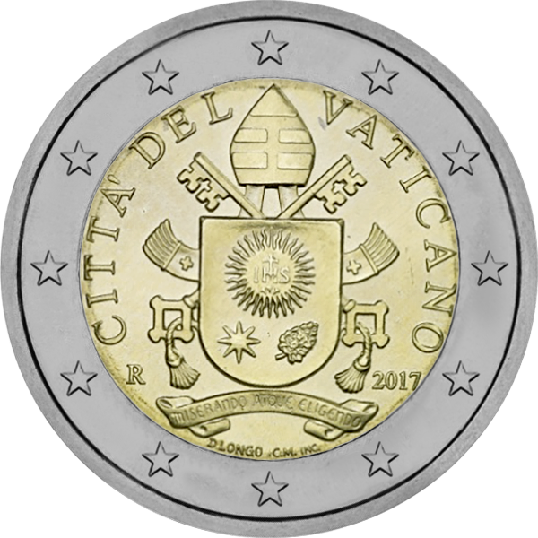 Pièce 2 euros Vatican courante v5