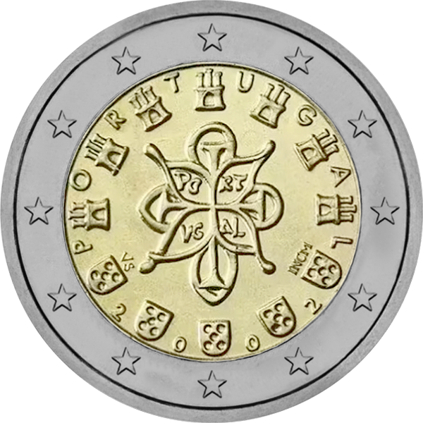 Pièce 2 euros Portugal 2002