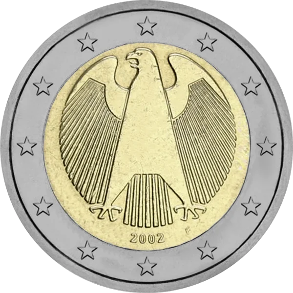 Pièce de 2 euros avec un aigle
