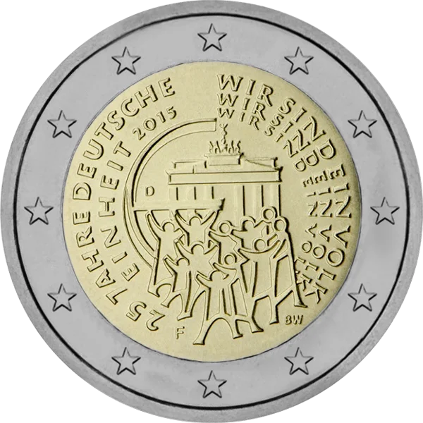 Pièce de 2 euros 25 Jahre Deutsche Einheit 2015 wir sind ein Volk