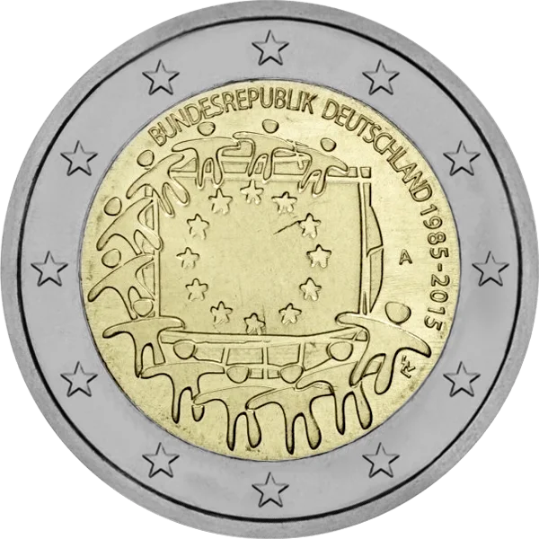 Pièce de 2 euros Bundesrepublik Deutschland 1985-2015 30 ans du drapeau européen
