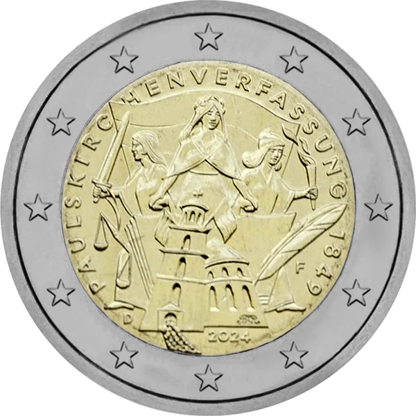 Pièce de 2 euros Paulskirchenverfassung 1849