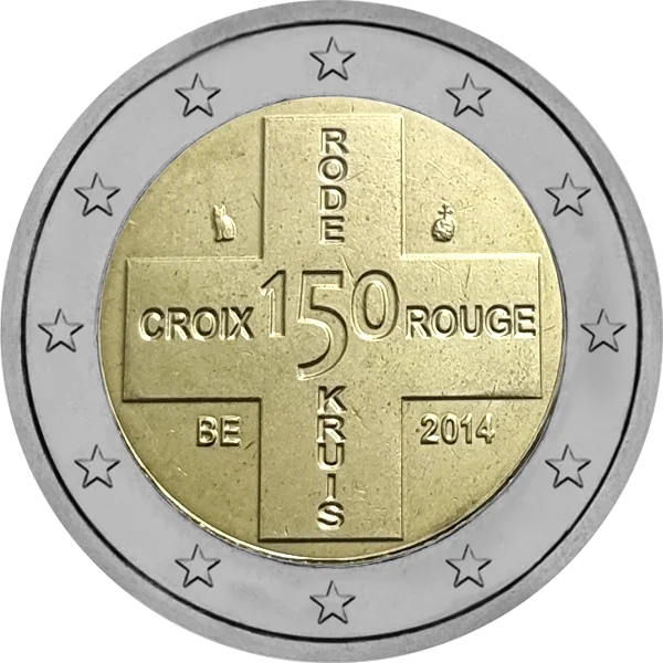 Pièce de 2 euros 150 Croix Rouge Rode Kruis 2014