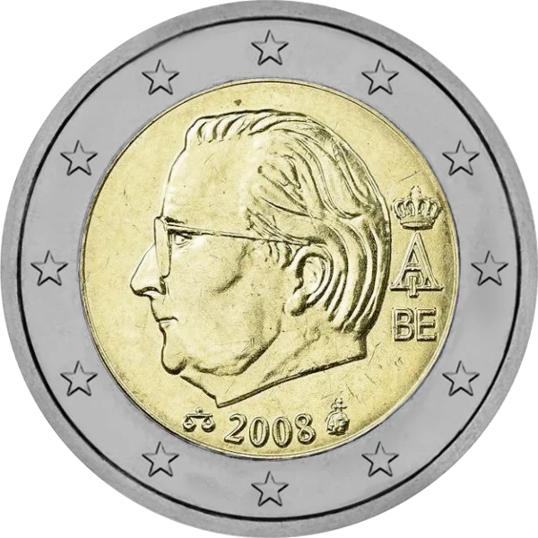 Pièce de 2 euros de Belgique courante 2008 à 2013